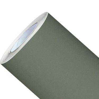 Imagem de Papel Adesivo P/Envelopar Móveis Carro Moto Verde Frosty Oliva Envelopamento Automotivo Decorativo (5mt x 60cm)