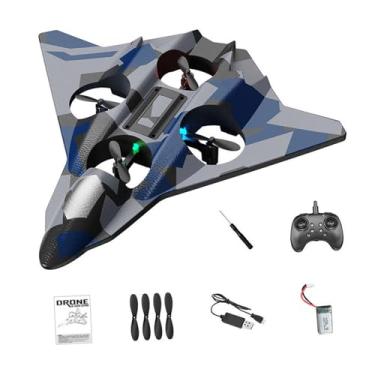 Imagem de Kokiya Avião de espuma com controle remoto para crianças e meninos, com rotação de 360 ​​graus e fácil de pilotar, Azul