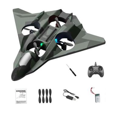 Imagem de Kokiya Avião de espuma com controle remoto para crianças e meninos, com rotação de 360 ​​graus e fácil de pilotar, Verde