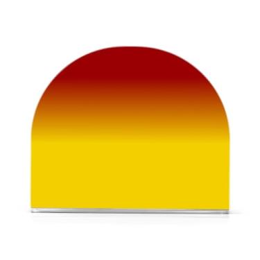 Imagem de Organizador de guardanapos de acrílico gradiente amarelo laranja, dispensador de guardanapos em forma de U para guardanapos de coquetel, pacote com 1 ou 2