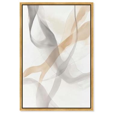 Imagem de Flowing Nexus I Impressão em tela Boho Gold Wall Art por Art Remedy, moldura dourada, 40,6 x 61 cm