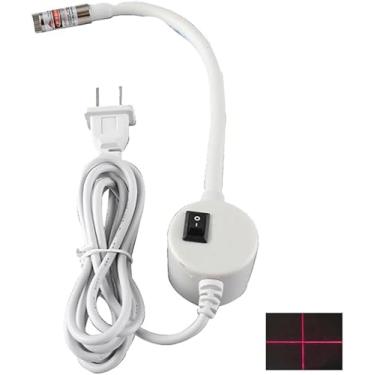 Imagem de Luz laser acolchoada de posicionamento magnético para máquina de costura. Luzes de guia de costura com ponto, linha reta, projeção de mira para costura precisa (CROSSHAIR)