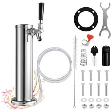 Imagem de Kit de torre de torneira de cerveja única Kegerator com conector de encaixe de farpa
