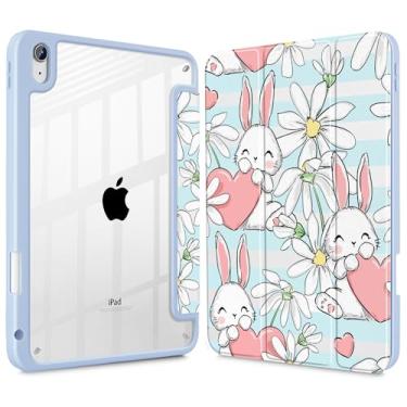 Imagem de May Chen Capa para iPad (A16) 11ª geração 2025, iPad 10ª geração 2022 de 10,9 polegadas, suporte de lápis embutido com capa à prova de choque, capa traseira transparente transparente, despertar