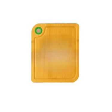 Imagem de Tábua de Bambu Multiuso com Alça para Corte de Carne e Legumes, Design Elegante, Ideal para Cozinha de Chefs(TAMANHO-(M)33X24)