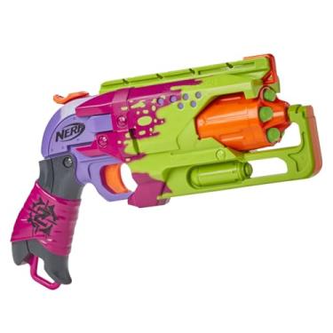 Imagem de NERF Zombie Strike Hammershot Blaster - Pull-Back Hammer-Blasting Action, 5 Official Zombie Strike Darts - Splatter Color Scheme (Amazon Exclusive)