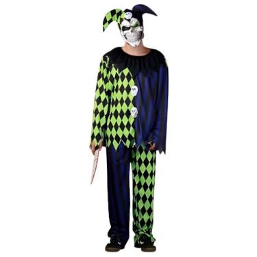 Imagem de Fantasia Palhaço Halloween Adulta de Terror Com ChapÃ:copyright:u Bobo da Corte
