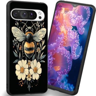 Imagem de RUUHLJLET Projetada para Google Pixel 10 Pro XL de 6,8 polegadas, capa fosca macia oferece proteção total (abelha floral)