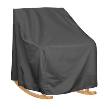 Imagem de BAHULA Capa de cadeira giratória de pátio à prova d'água para ambientes externos, capas de cadeira de jardim, protetor de móveis de vime, gramado, clube, bege, 70 x 83 x 99 cm