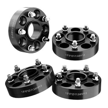 Imagem de Espaçadores de roda 5x5 3.8 cm Hubcentric adaptadores de roda 5x127mm, parafusos M14x1,5 e furo do cubo de 71,5 mm, compatível com Wrangler JL 2018-2025, Grand Cherokee WK2 WL 2011-2024, 2019-2025