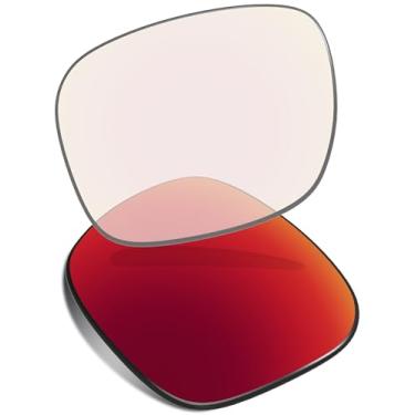 Imagem de Vonxyz Lentes de substituição para óculos inteligentes Ray-Ban Meta Wayfarer RW4006 (50 mm) - Para mulheres, lentes de transição fácil instalação - Vermelho claro fotocrômico ativado