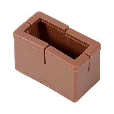 Imagem de GLOGLOW Apoios para Os Pés de Mesa e Cadeira Sola de Borracha Antiderrapante, Protetor de Móveis de PVC Transparente, Pacote Com 8, Ajuste Retangular, Capa para Pernas de Cadeira de 2,4x4,5x3,1cm