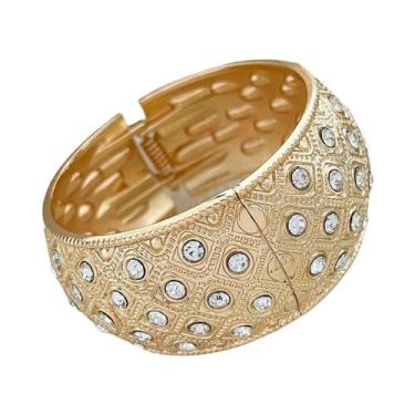 Imagem de Pulseiras De Metal Geométricas Com Pérolas Imitadas De Moda, Joias Hip