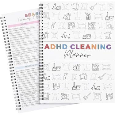 Imagem de Agenda de limpeza para TDAH, agenda de limpeza e lista de verificação, planejador diário semanal mensal de limpeza e organização doméstica para adultos, mulheres e adolescentes
