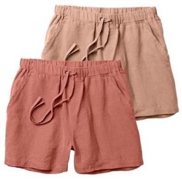 Imagem de Kit 2 Shorts Linho Premium Bermuda Masculina Moda Praia Luxo-Masculino
