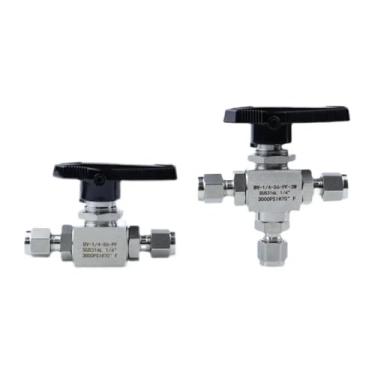 Imagem de VTGVVVTR 1 peça 3000psi 3 6 8 10 12 mm 1/20.3 cm 1/10.2 cm 3/20.3 cm 1/5.1 cm camiseta reta de compressão 3 vias 316 válvula de esfera de aço inoxidável (reta, 6 mm)