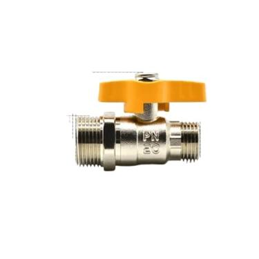 Imagem de SAYOBO DN20 G 3/10.2 cm macho volta para DN15 G 1/5.1 cm válvula de esfera de latão macho água gás óleo tamanho 12 mm com alça amarela