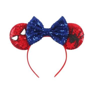 Imagem de Tiara De Glitter Minnie Mouse Para Meninas Com Laço De Lantejoulas Ace
