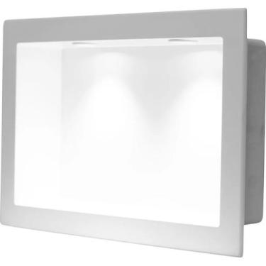 Imagem de Nicho de Embutir 30x50 cm com LED  Mármore Sintético Branco UV para Am