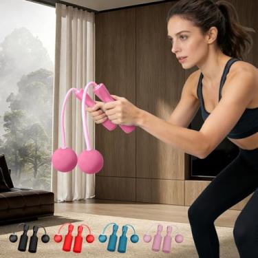 Imagem de Corda de pular sem fio para fitness – Corda de pular sem corda com bola de espuma, design sem emaranhados