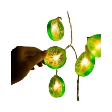 Imagem de Luzes De Cordão LED Em Forma De Fatias De Limão E Laranja Para Jardim,