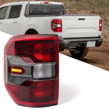 Imagem de KACHIR Conjunto de luz traseira para Ford Maverick Lariat Preto 2022-2024 Luz de freio traseira traseira lado esquerdo do motorista LH PZ6Z13405C