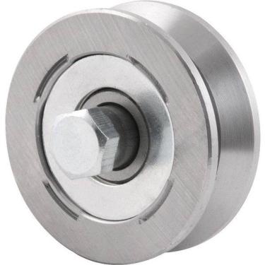 Imagem de Roldana Para Portão 2 Tipo V Em Aço Polido Vonder