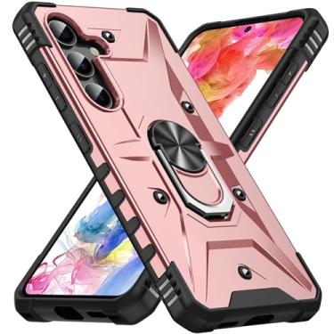 Imagem de SORAKA Capa para Samsung Galaxy S24 Plus com suporte para anel,PC rígido e TPU macio,proteção dupla 2 em 1,compatível com suportes magnéticos para carros