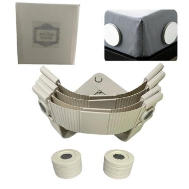 Imagem de Pacote com 4 suportes magnéticos para cama - aderência forte sem rugas - instalação sem elevação para todos os tamanhos de colchão (solteiro, Queen, King) - Lençóis de elástico e plano seguros (branco