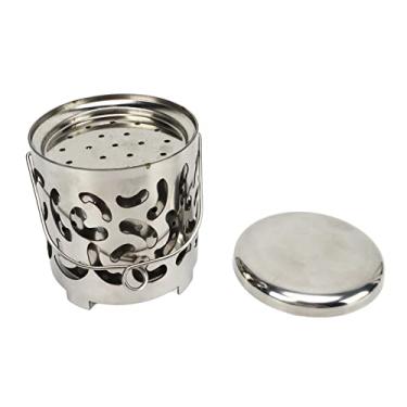 Imagem de SPYMINNPOO Aquecedor de Acampamento Fogão Portátil de Aço Inoxidável Aquecimento Rápido para Barraca Ao Ar Livre Cozinhar 4,3x3,9in