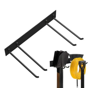 Imagem de Organizador de Ferramentas de Garagem de Parede,Rack de Armazenamento Resistente Suporta 109 kg | Gancho Para Vassoura E Esfregão | Para Cadeiras, Ancinho, Vassoura, Garagem, Quintal,