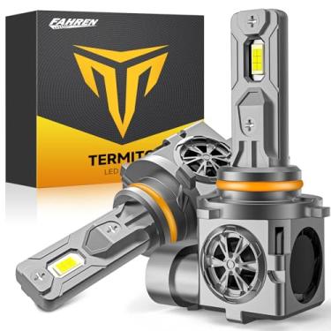 Imagem de Termitor Lâmpadas LED 9005/HB3, 55.000LM 10X Super Brilhantes, Tamanho Halógeno 1:1, Branco Frio 6500K, Vida Útil Longa de 70000 Horas com Ventilador de Refrigeração, Kit de Luz Plug and Play, Pacote