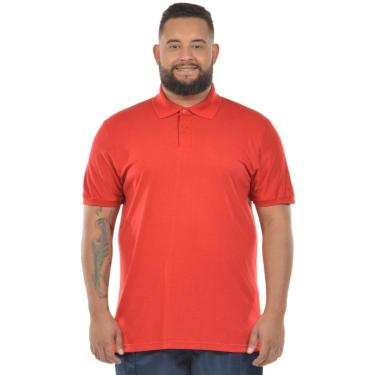 Imagem de Camisa polo masculina fenomenal malha fria plus size(sem elasticidade) Vermelho 46-Unissex