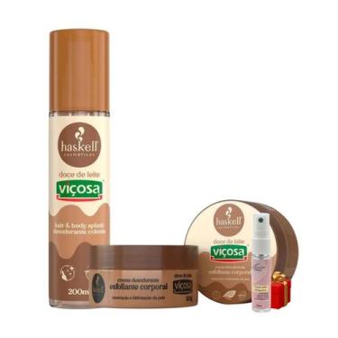 Imagem de Kit Doce de Leite Esfoliante + Body Splash Haskell + Presente Lourre 1