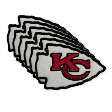 Imagem de 6 peças conjuntos de portas de fãs de rúgbi estilos bordados costurar/passar a ferro em aplique de remendo para roupas, vestido, chapéu, jeans, acessórios DIY Kansan01