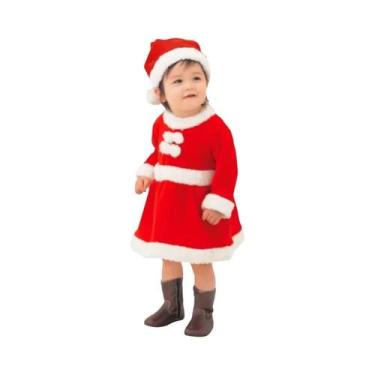 Imagem de Fantasia De Papai Noel Vermelha Para Menina E Menino, Conjuntos De Cos