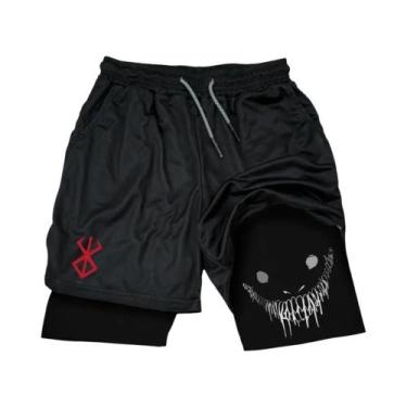 Imagem de Shorts Masculinos De Secagem Rápida 2 Em 1 Para Corrida E Treino De Ac