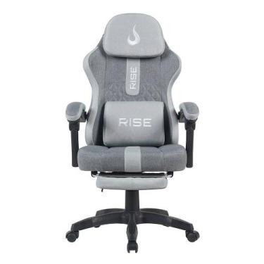 Imagem de Cadeira Gamer Rise Mode Z11, Ângulo Ajustável, Tecido, Cinza - RM-CG-Z