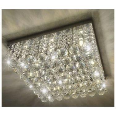 Imagem de Lustre Para Sala Quarto De Cristal K9 Legítimo 45x45 Cm