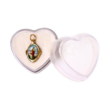Imagem de Medalha São Judas Tadeu + caixa acrílica coração