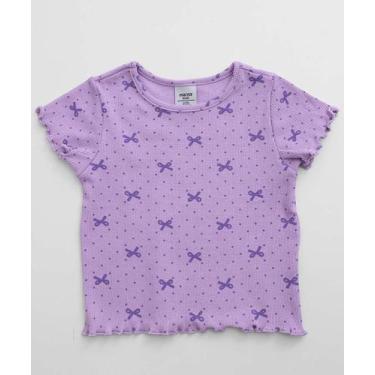 Imagem de Blusa Infantil Canelada Laço Marisa Tam 1 a 3 Lilás-92045, Lilás, 1