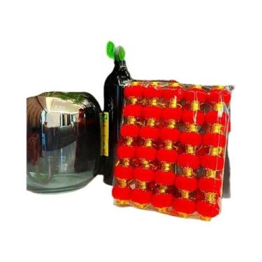 Imagem de Conjunto De 30 Lanternas Vermelhas Pequenas Para Decorações De Shoppin