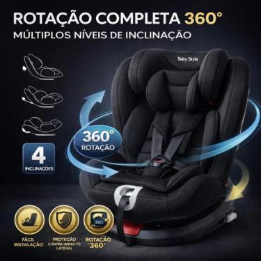 Imagem de Cadeirinha De Bebe 36kg Infantil Isofix 360 Cadeira para Carro com 4 P