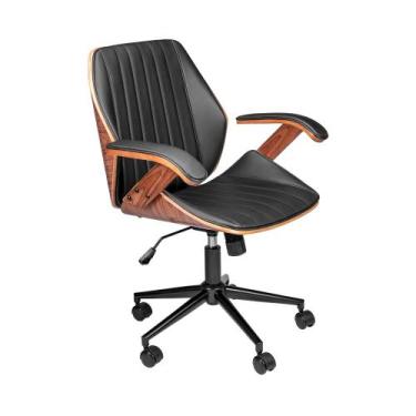 Imagem de Cadeira de Escritório Ergonômica Giratória Diretor Executiva Couro Sar