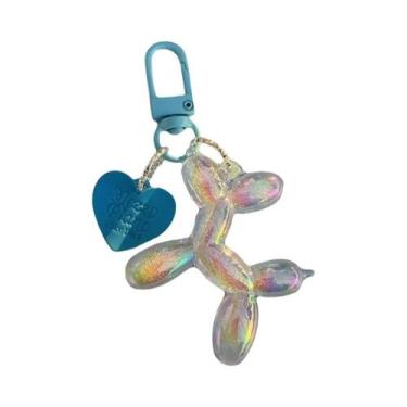 Imagem de Chaveiro De Cachorro De Balão Fofo Em Desenho Animado Que Brilha No Es