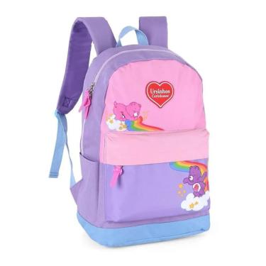 Imagem de Mochila Escolar De Costas Ursinhos Carinhosos Lilás - Luxcel