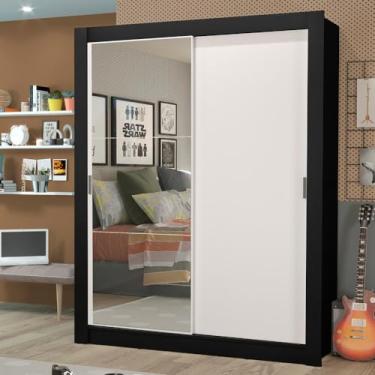 Imagem de Guarda-Roupa Solteiro Madesa Dallas Plus 2 Portas de Correr com Espelho 4 Gavetas