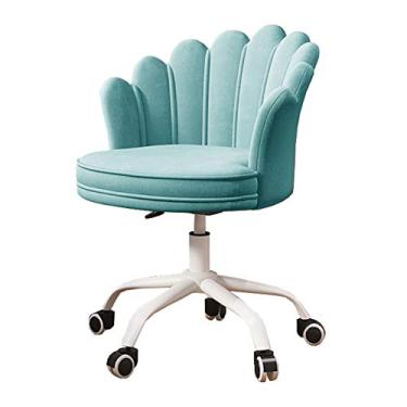 Imagem de Cadeira de escritório ergonômica com rotação de 360°, altura ajustável e assento acolchoado respirável para escritório em casa - Cadeira de mesa giratória