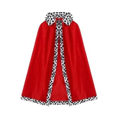 Imagem de Fantasia De Rei Vermelho Para Meninas E Meninos, Capa De Príncipe Real