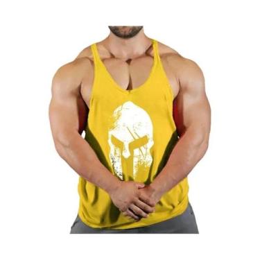 Imagem de Colete Masculino Sem Mangas Para Fitness E Corrida, Cor Sólida, Respir